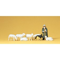 Preiser 14160 - Shepherd w/Sheep & Dog 8/