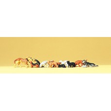 Preiser 14165 - Cats & Dogs Assorted 12/