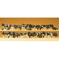 Preiser 14408 - Cows Holstein Blk/Wht 30/