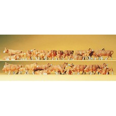Preiser 14409 - Cows Brn/Wht 30/