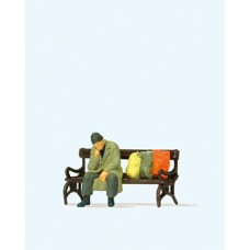 Preiser 29094 - Homeless Man on Bench