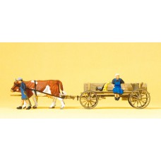 Preiser 30412 - Farmers w/Farm Wagon
