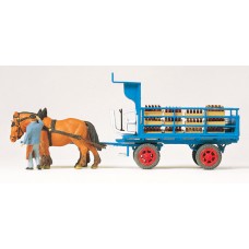 Preiser 30445 - Beer Wagon w/2 Horses