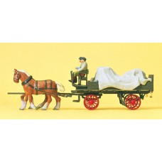 Preiser 30446 - Horse Drawn Wagon w/Tarp