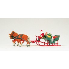 Preiser 30448 - Horse/Sleigh/Father Xmas
