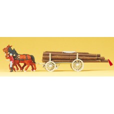Preiser 30465 - Log wagon w/logs