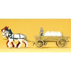 Preiser 30470 - Cargo wagon & horses