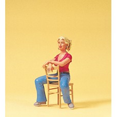 Preiser 45508 - Young Woman Seated w/Chr