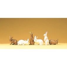 Preiser 47052 - Rabbits assorted       3/
