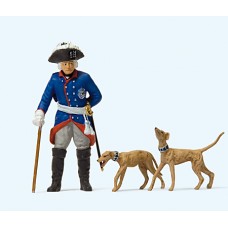 Preiser 54190 - Friedrich II w/2 Whippets