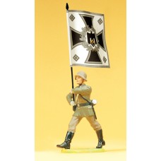 Preiser 56052 - Soldier mrchng w/flg 1:25