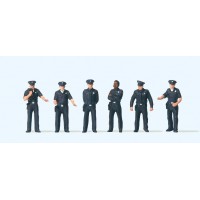 Preiser 10799 Working People -- United States City Police pkg(6) HO 