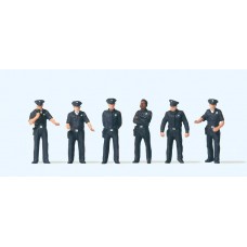 Preiser 10799 Working People -- United States City Police pkg(6) HO 